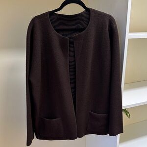 Chaco Dark Brown Open Front Blazer Jacket